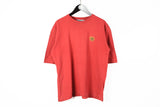 Vintage Burberrys T-Shirt Medium red small logo 90s luxury cotton basic tee