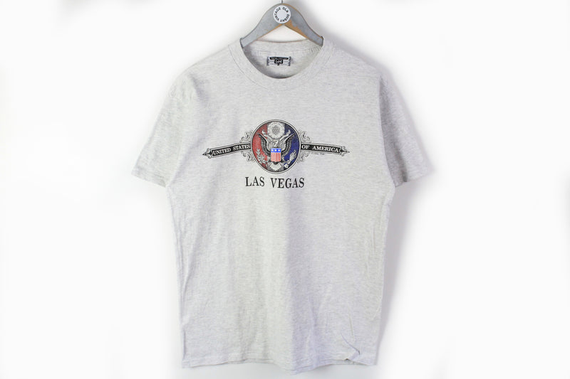 Vintage Las Vegas USA Lee 1994 T-Shirt Medium / Large gray 90s big logo basic tee