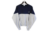 Vintage Nike Sweatshirt small size men's basic sport athletic wear gray blue 90's style sport pullover longsleeve  bootleg