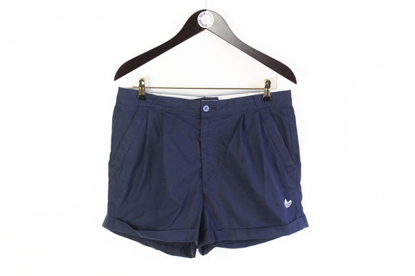 Vintage Adidas Shorts Medium navy blue tennis 90s sport style court shors