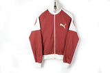 Vintage Puma Track Jacket Medium red big logo 90s sport style windbreaker