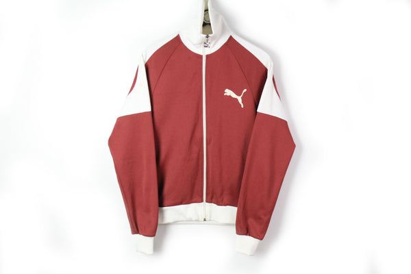 Vintage Puma Track Jacket Medium red big logo 90s sport style windbreaker