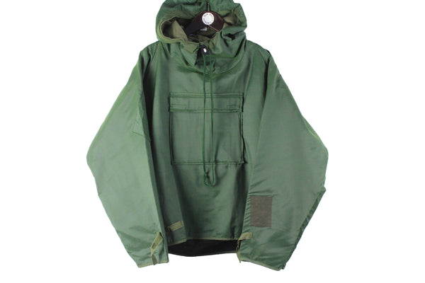 Vintage Military Anorak Jacket Medium green army jacket khaki green hooded jacket