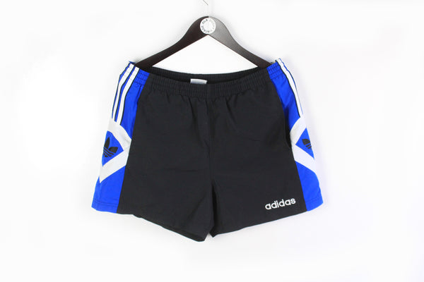 Vintage Adidas Shorts Medium black blue 90s summer sport shorts