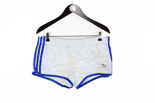 Vintage Adidas Shorts Large white blue 90s sport style athletic shorts