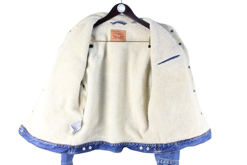 Vintage Levi's Sherpa Denim Jacket Large