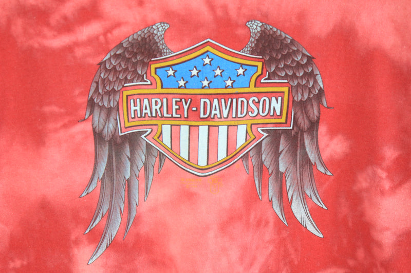 Vintage Harley-Davidson 3D Emblem Tie Dye T-Shirt XLarge