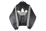 Vintage Adidas Jacket Small / Medium black big logo 90s retro sport style windbreaker classic USA acid style 