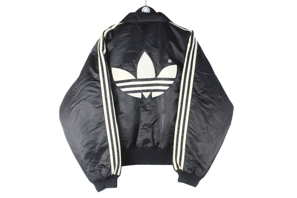 Vintage Adidas Jacket Small / Medium black big logo 90s retro sport style windbreaker classic USA acid style 