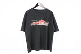 Vintage Ferrari 1996 T-Shirt XLarge black big logo 90s Formula 1 Michael Schumacher F1 cotton tee