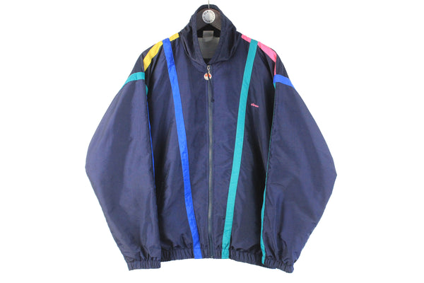 Vintage Ellesse Tracksuit Medium navy blue 90s retro windbreaker jacket and sport pants  tennis sportswear