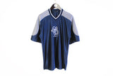 Vintage Fubu T-Shirt Large blue big logo 90s hip hop jersey tee