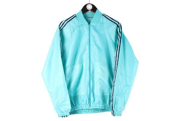 Vintage made in France Adidas blue windbreaker light wear track jacket classic 80s