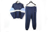 Vintage Adidas Tracksuit (Sweatshirt + Pants) Small / Medium blue 90s sport style cotton jumper and trousers athletic sport suit