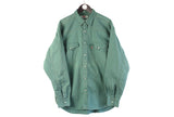 Vintage Levi's Shirt XLarge green 90s retro oversize denim shirt
