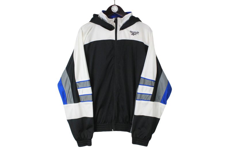 Vintage Reebok Track Jacket Large / XLarge size men's oversize full zip retro rare sport clothing authentic athletic 90's style training brand