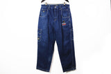 Vintage Fubu Jeans W 34 L 34 blue small logo 90s denim pants