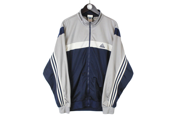 Vintage Adidas Tracksuit XLarge size men's oversize full zip training sport suit track jacket and pants 90's 80's clothing rare retro old school