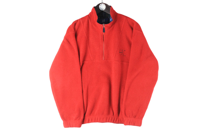 Vintage Dunhill Golf Fleece 1/4 Zip Small red small logo ski 90s retro sweater