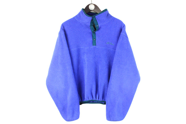 Vintage L.L. Bean Fleece Large blue outdoor 90s retro sport jumper trekking sweater
