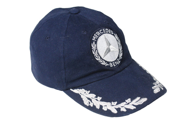 Vintage Mercedes Benz Cap big logo authentic athletic racing headwear race car moto sport visor sun wear streetwear street style 90's rare retro clothing basic athletic outfit