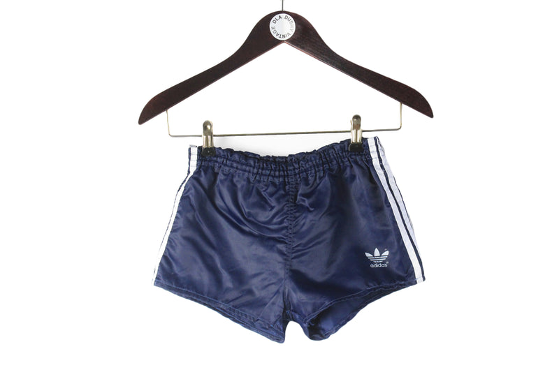 Vintage Adidas Shorts Women's Small navy blue 90s retro classic made in West gErmany sport running shorts