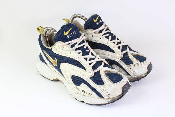 Vintage Nike Air Sneakers US 6.5 white blue 90s running trainers