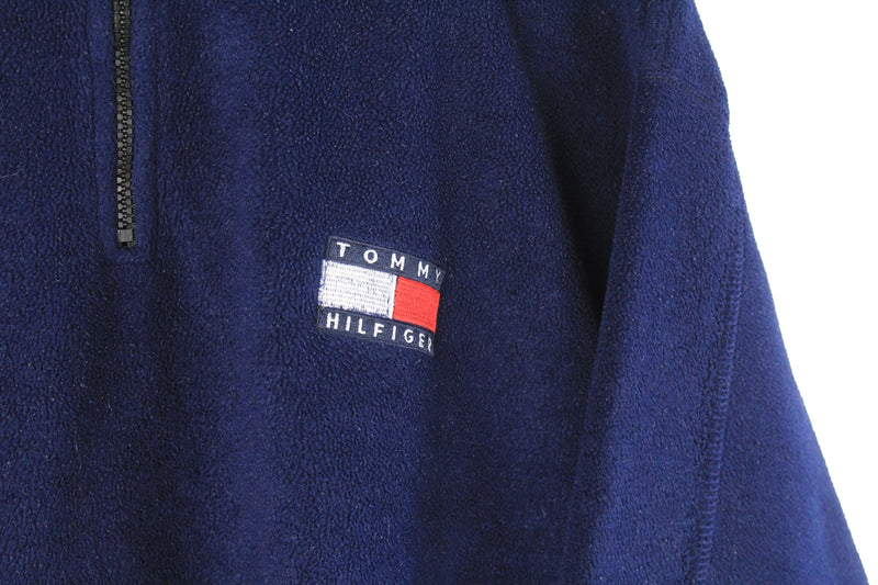 Vintage Tommy Hilfiger Bootleg Fleece 1/4 Zip Large