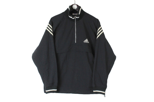 Vintage Adidas Anorak Small / Medium size half zip retro jacket 90's 80's long sleeve sport training street style