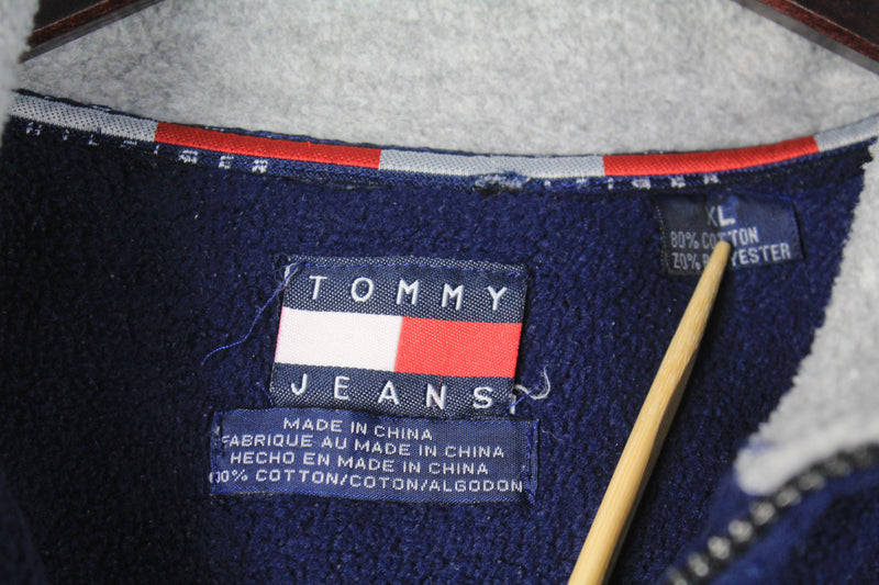 Vintage Tommy Hilfiger Bootleg Fleece 1/4 Zip Large