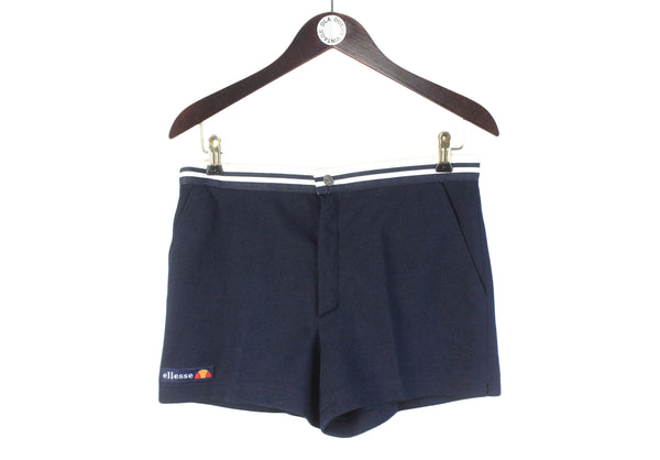 Vintage Ellesse Shorts Small / Medium made in Italy navy blue 90s retro tennis sport shorts