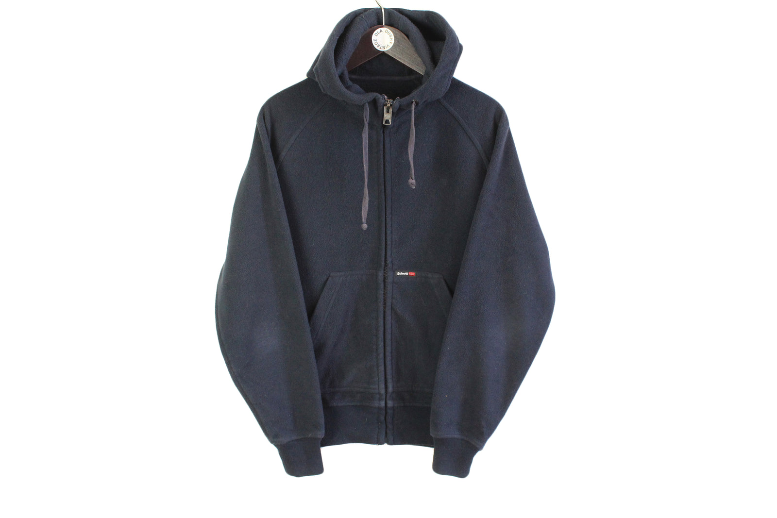 Vintage Schott NYC Fleece Hoodie Full Zip Medium – dla dushy