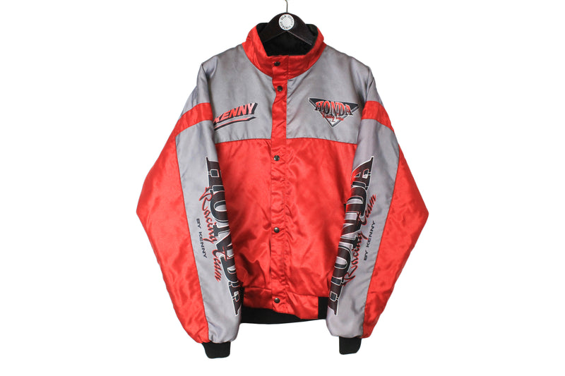 Vintage Honda Jacket XLarge size oversize men's winter warm hipster bright big logo car sport race racing merch F1 moto 