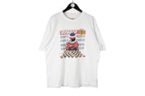 Vintage Monaco Monte Carlo T-Shirt XLarge size men;s summer top rare race racing merch retro 90's 80's style tee white big logo short sleeve shirt Formula 1 F1 Grand Prix