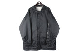 Vintage Nike Reversible Jacket XLarge / XXLarge black big logo 90s retro classic windbreaker sport style USA double sided jacket