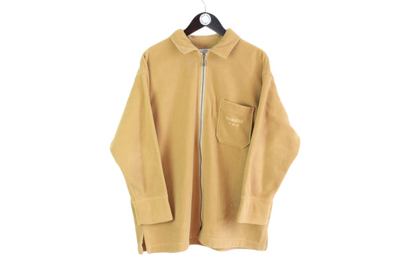 vintage-bogner-fleece-activity-jacket-retro-men-s-zip-up-size-46-authentic-sweater-bright-winter-sweatshirt-brown-90s-80s-rare-hipster-rave