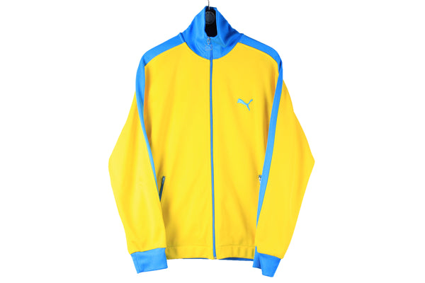 Vintage Puma Tracksuit Medium / Large blue yellow 90s retro track jacket and sport pants Sweden and Ukraine colors classic 90s windbreaker suit