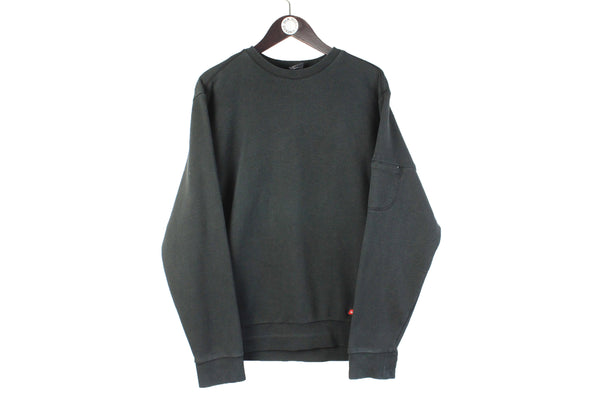 Vintage Nike Sweatshirt Large black 00s retro minimalistic tech wear crewneck jumper