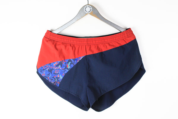 Vintage Reebok Shorts Medium / Large blue red 90s sport running athletic shorts