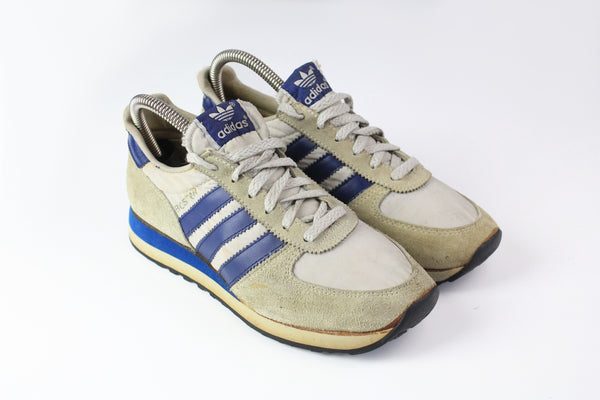 Vintage Adidas Boston Sneakers Women's EUR 36 gray blue excellent condition 90s made in Taiwan trainers casual shoes