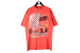 Vintage Ferrari T-Shirt Large / XLarge red big logo Michael Schumacher retro 90s racing Formula 1 F1 cotton shirt