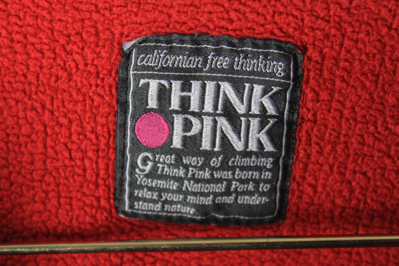 Vintage Think Pink Fleece Half Zip Small