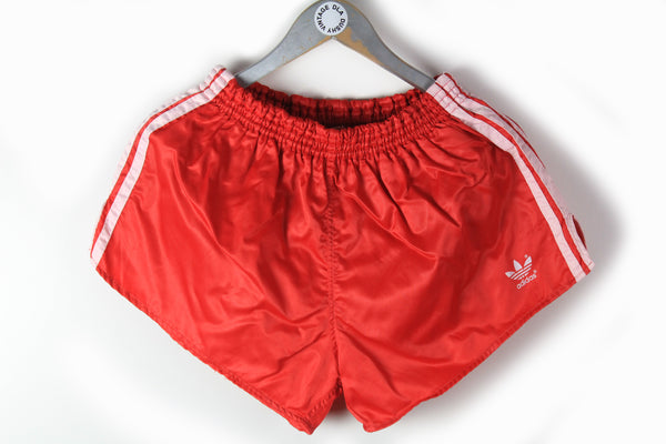 Vintage Adidas Shorts Medium 70s red white retro style running made in West Germany sport shorts