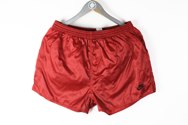 Vintage Nike Shorts Large red 90s sport running streetwear shorts