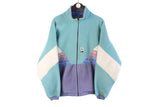 Vintage Salewa Fleece Full Zip Large outdoor trekking 90s retro sport sweater multicolor blue purple mountains jumper
