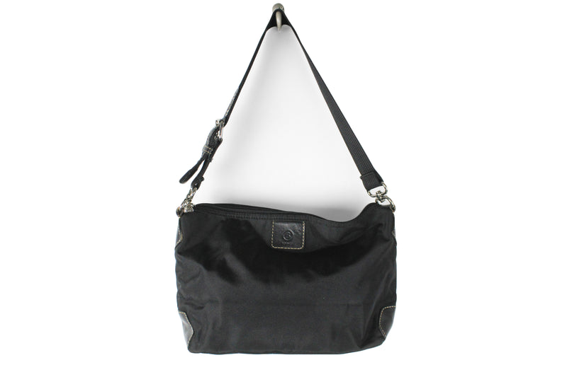 Vintage Bogner Bag black basic 00's style shoulder crossbody bag authentic casual street style outfit