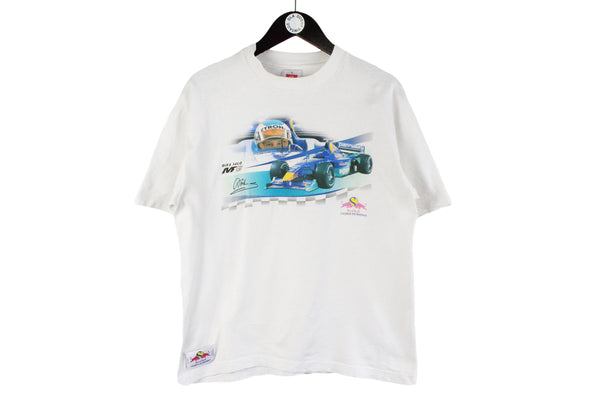 Vintage Mika Salo Red Bull Formula 1 2000 T-Shirt Medium white big logo racing 00s 90s retro racing shirt