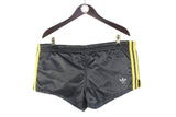 Vintage Adidas Shorts Large made in West Germany black 80s retro sport athletic running shorts