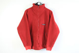 vintage BERGHAUS FLEECE Polartec Jacket Retro red men's full zip up Size L authentic sweater bright winter sweatshirt acid 90s 80s hipster