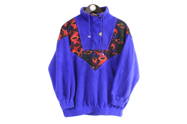 Vintage Fleece Small size men's unisex street style outdoor warm pullover rare retro athletic outfir ski swearshirt 90's 80's multicolor sweat